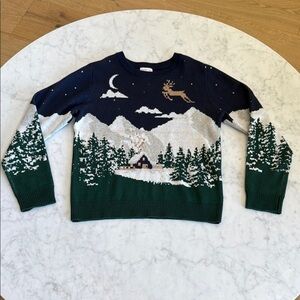 Holiday Lane Girls  Navy Crew Neck Sweater